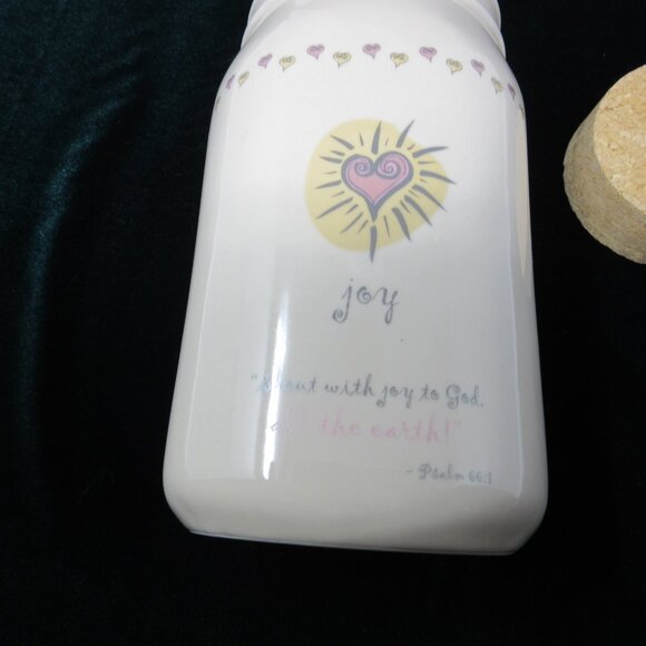 Vintage 2005 Expressions of Faith Jar "Joy, Shout with joy to God at the Earth" - Picture 3 of 9